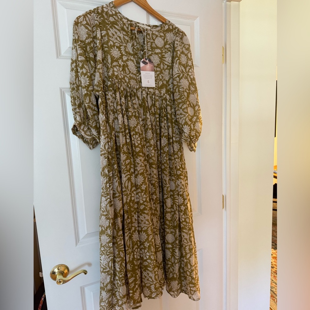 Kyra Midi Dress ~ Olive Daughters of India